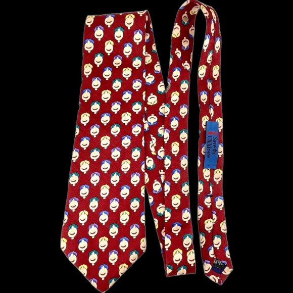 Vintage Celeb Tie Matt LeBlanc Friends Save the Children Men's Necktie 100% Silk - Picture 1 of 8